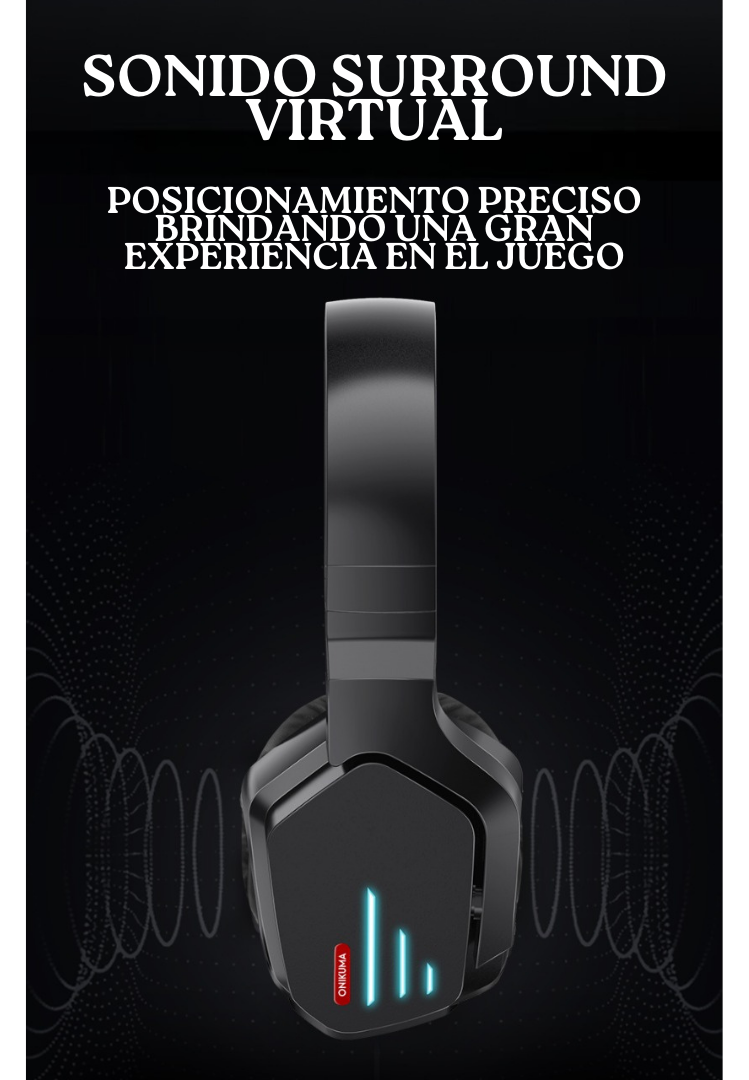 Audifonos - Headphone inalámbrico para Gamers Onikuma B60