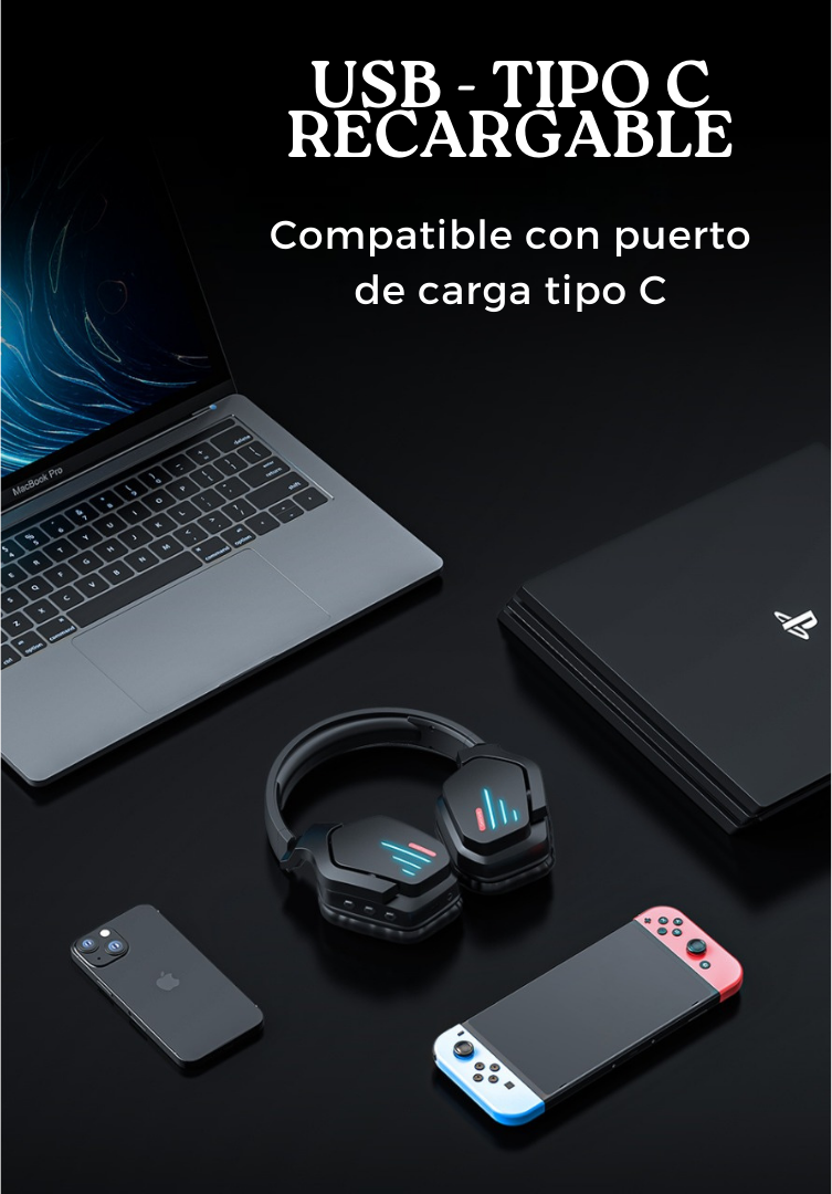 Audifonos - Headphone inalámbrico para Gamers Onikuma B60
