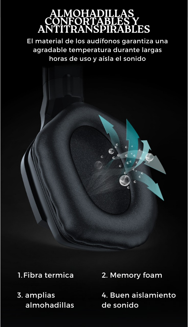Audifonos - Headphone inalámbrico para Gamers Onikuma B60
