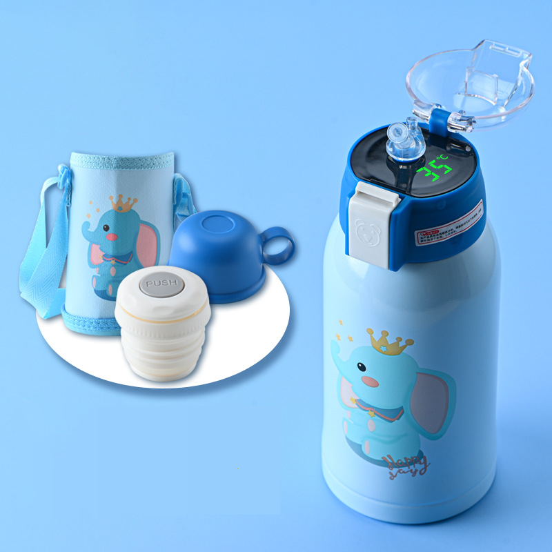 Pack Escolar Boys 1 - Táper Térmico Tedemel Azul con Termo Digital Kids Azul - Celeste