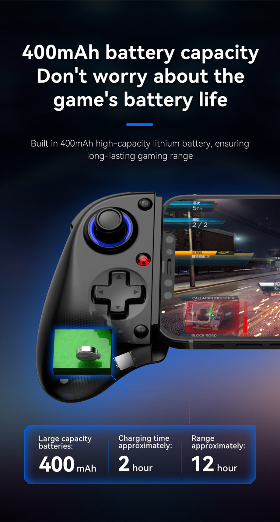 D11 joystick inalámbrico expandible para Dispositivo Móvil