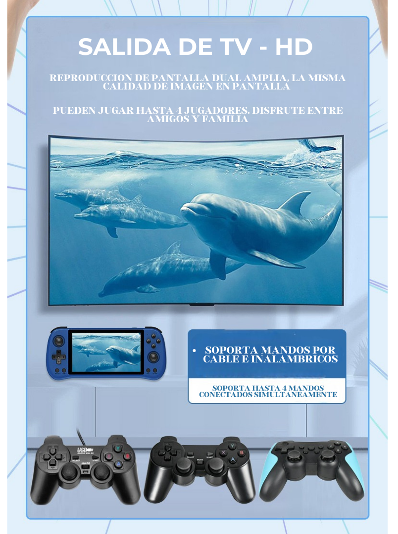 Consola de Videojuegos Portátil Powkiddy X55