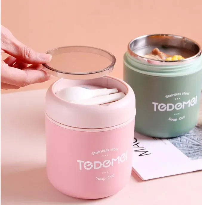 Pack Escolar Kids 4 - Táper Térmico Tedemel Rosado con Tomatodo Tricolor 1Lt