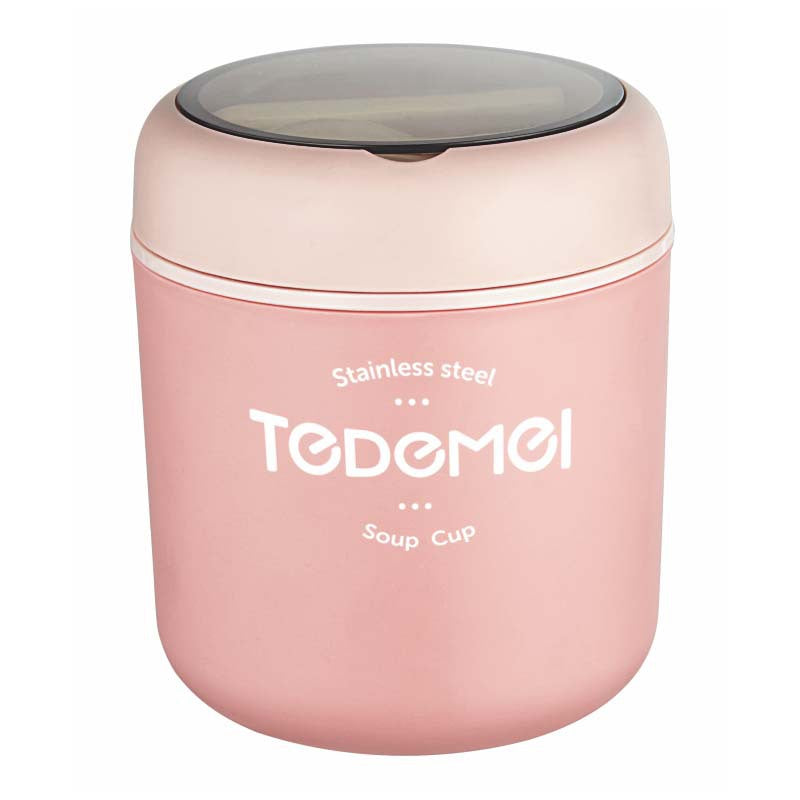 Pack Escolar Kids 4 - Táper Térmico Tedemel Rosado con Tomatodo Tricolor 1Lt
