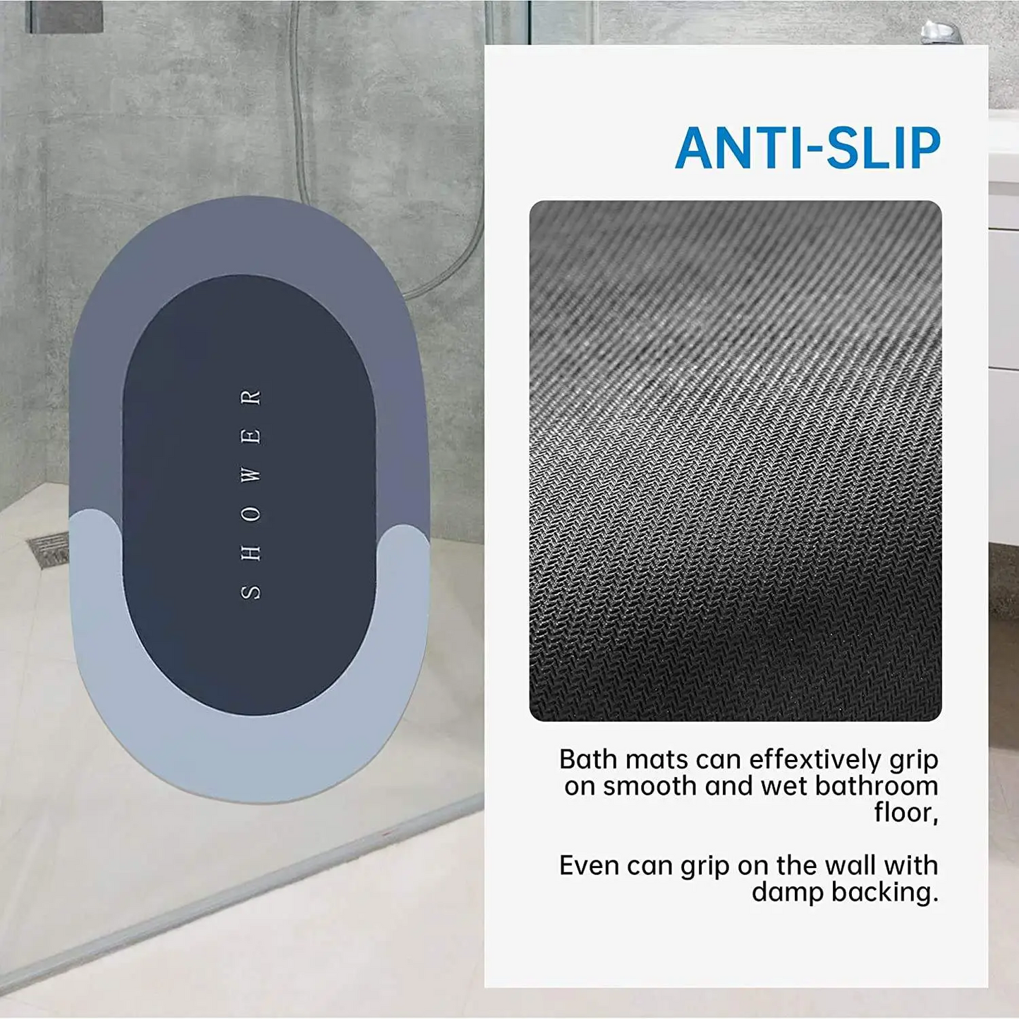 Alfombra para baño antideslizante y absorbente