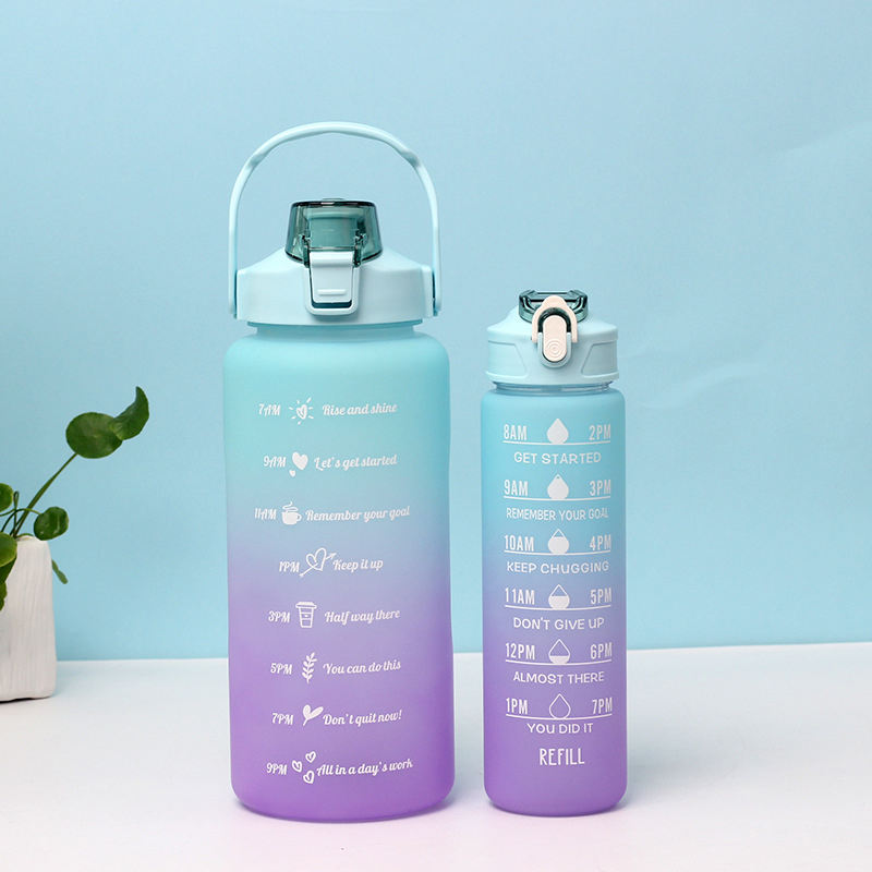Tomatodo Duo 2 en 1 Litros Tapa Celeste - envase verde con lila