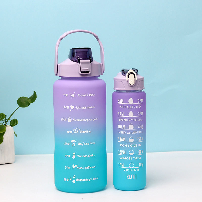 Tomatodo Duo 2 en 1 Litro Tapa Lila - envase lila con verde agua