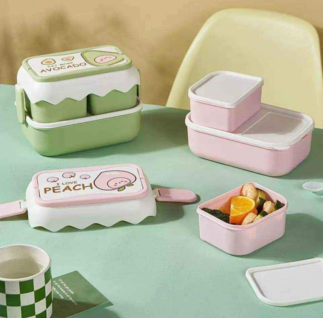 Pack Escolar Kids 3 - Táper Casita Verde con Tomatodo Time 1Lt Naranja