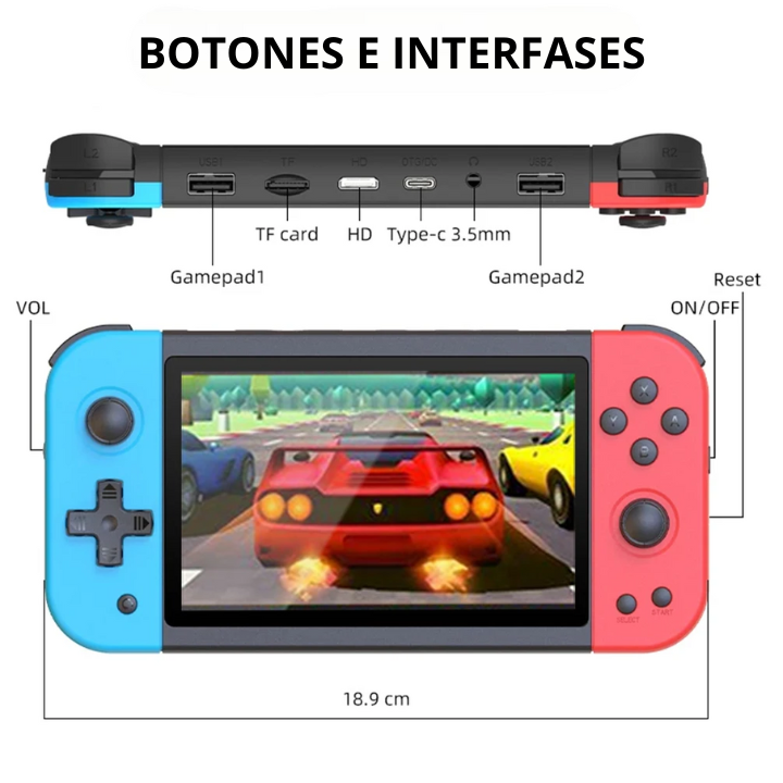 Consola de videjuegos portatil Powkiddy X51