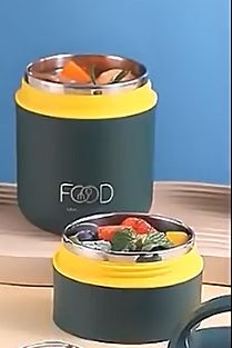 Pack Escolar Boys 7 - Táper Térmico Food Love Verde con Termo Digital Kids Azul - Celeste