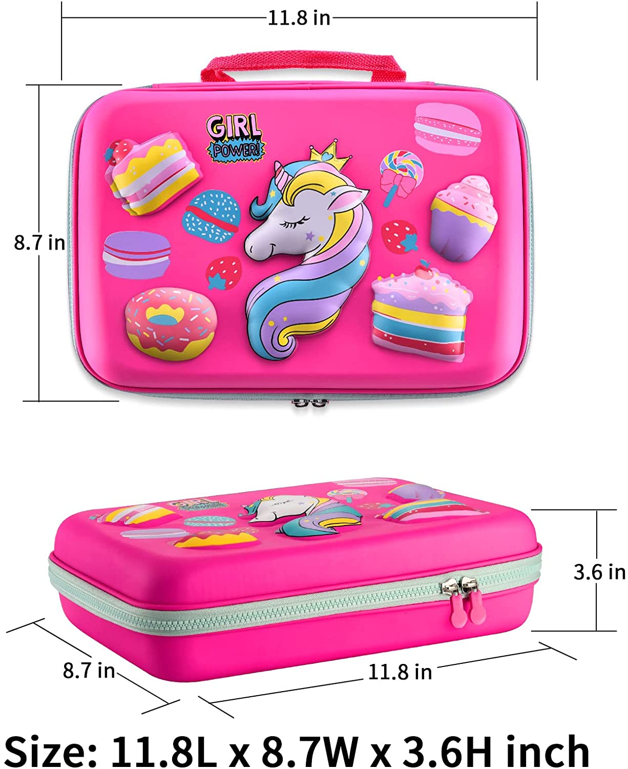 Juego de lonchera con forma de unicornio