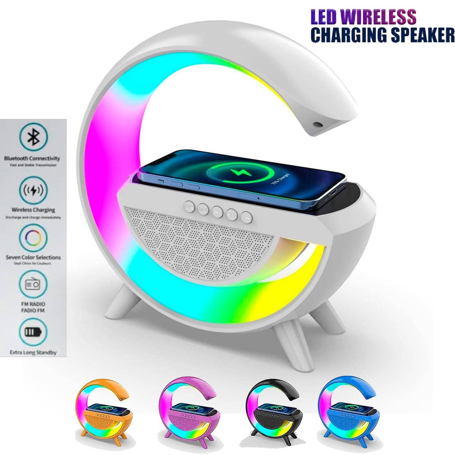 Cargador inalámbrico multifuncional con parlante G-Shape 4 RGB