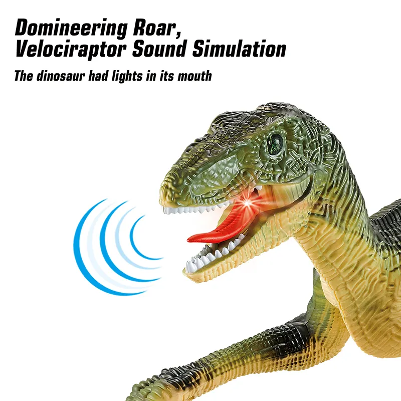 Dinosaurio Velociraptor a control remoto inalámbrico